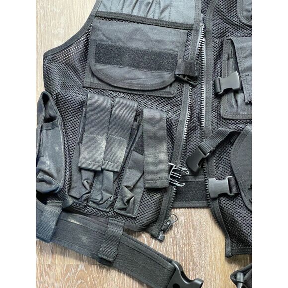 First Class Tactical Duty Vest Size XL W/ Holster Pouches Security Black - Picture 6 of 8